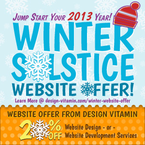 Winter Solstice Website Offer - 20% Off Web Design or Web Development Services